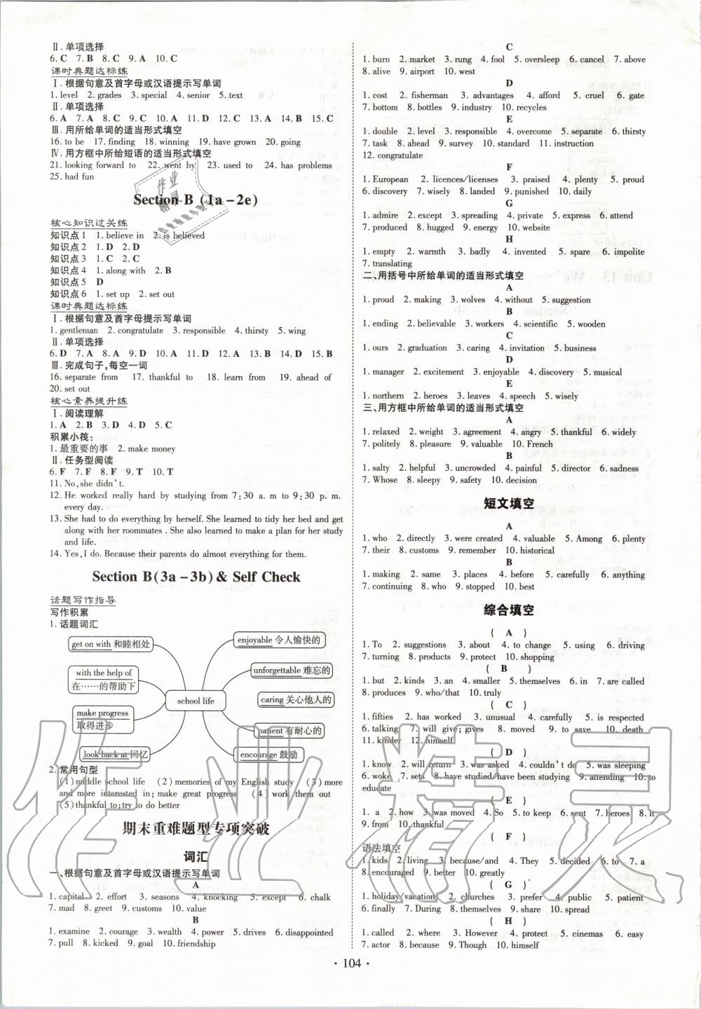 2020年練案課時(shí)作業(yè)本九年級(jí)英語(yǔ)下冊(cè)人教版 第4頁(yè)