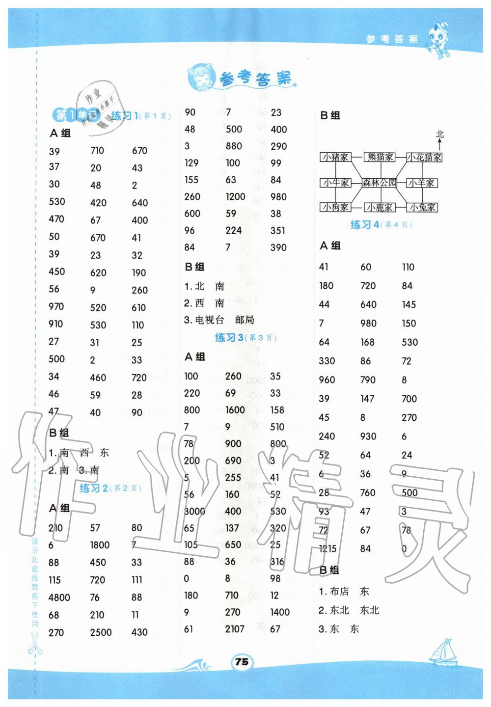 2020年星級(jí)口算天天練三年級(jí)數(shù)學(xué)下冊(cè)人教版 第1頁(yè)