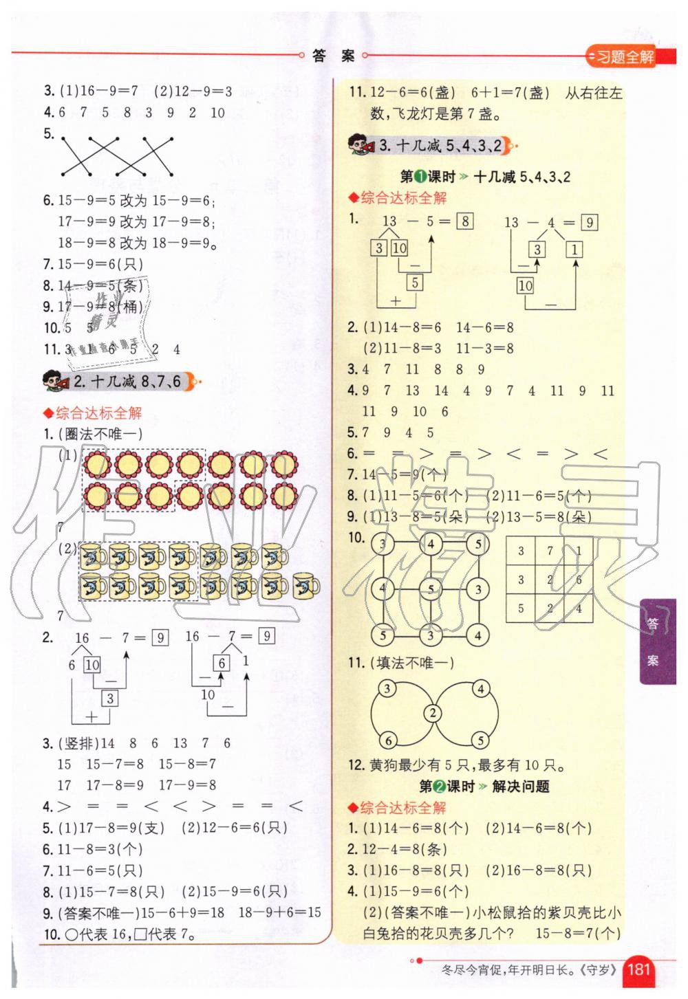 2020年小學(xué)教材全解一年級(jí)數(shù)學(xué)下冊(cè)人教版 第2頁(yè)