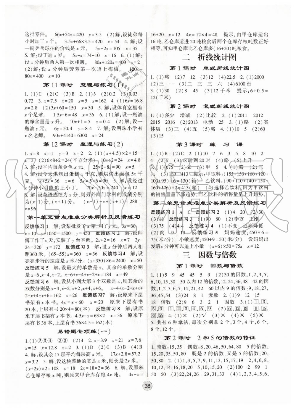 2020年經(jīng)綸學(xué)典棒棒堂五年級數(shù)學(xué)下冊江蘇版 第2頁