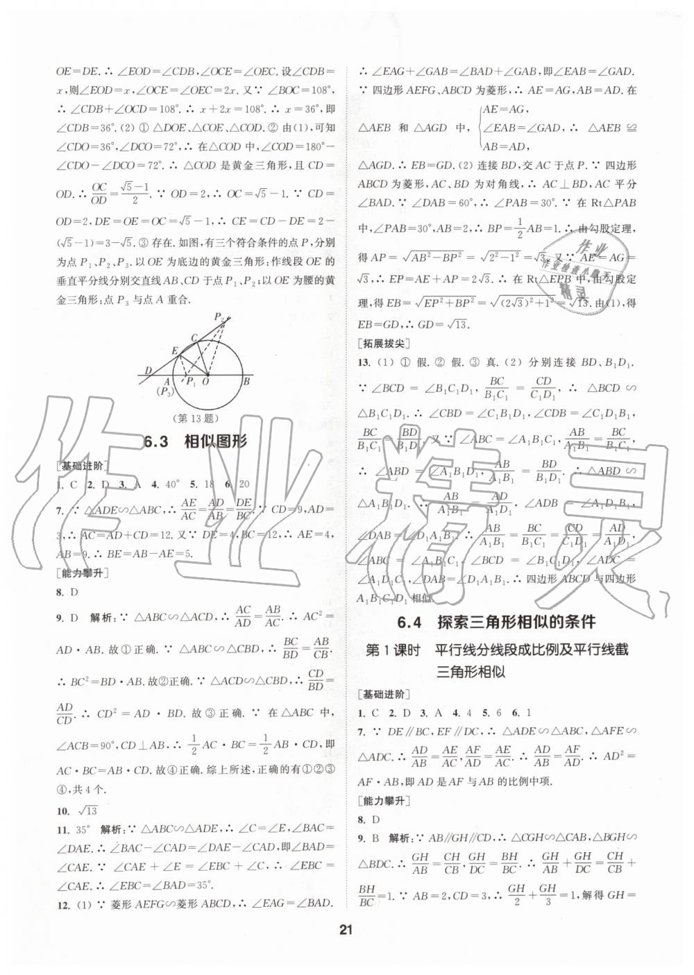 2020年拔尖特訓(xùn)九年級數(shù)學(xué)下冊蘇科版 第20頁