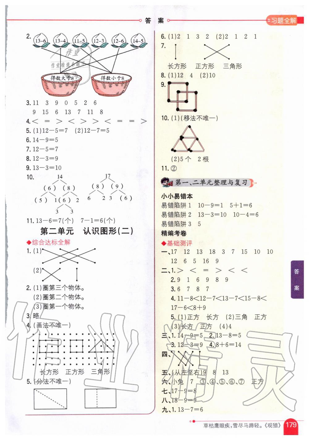 2020年小學(xué)教材全解一年級數(shù)學(xué)下冊江蘇版 第2頁