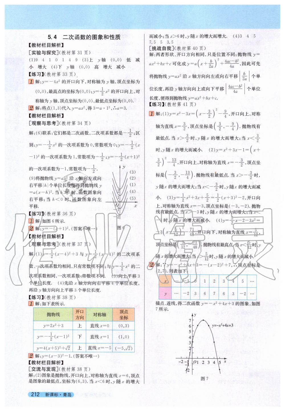 2020年課本九年級數(shù)學下冊青島版 第5頁