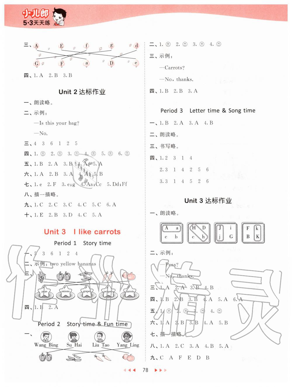 2020年53天天練小學(xué)英語(yǔ)一年級(jí)下冊(cè)譯林版 第2頁(yè)