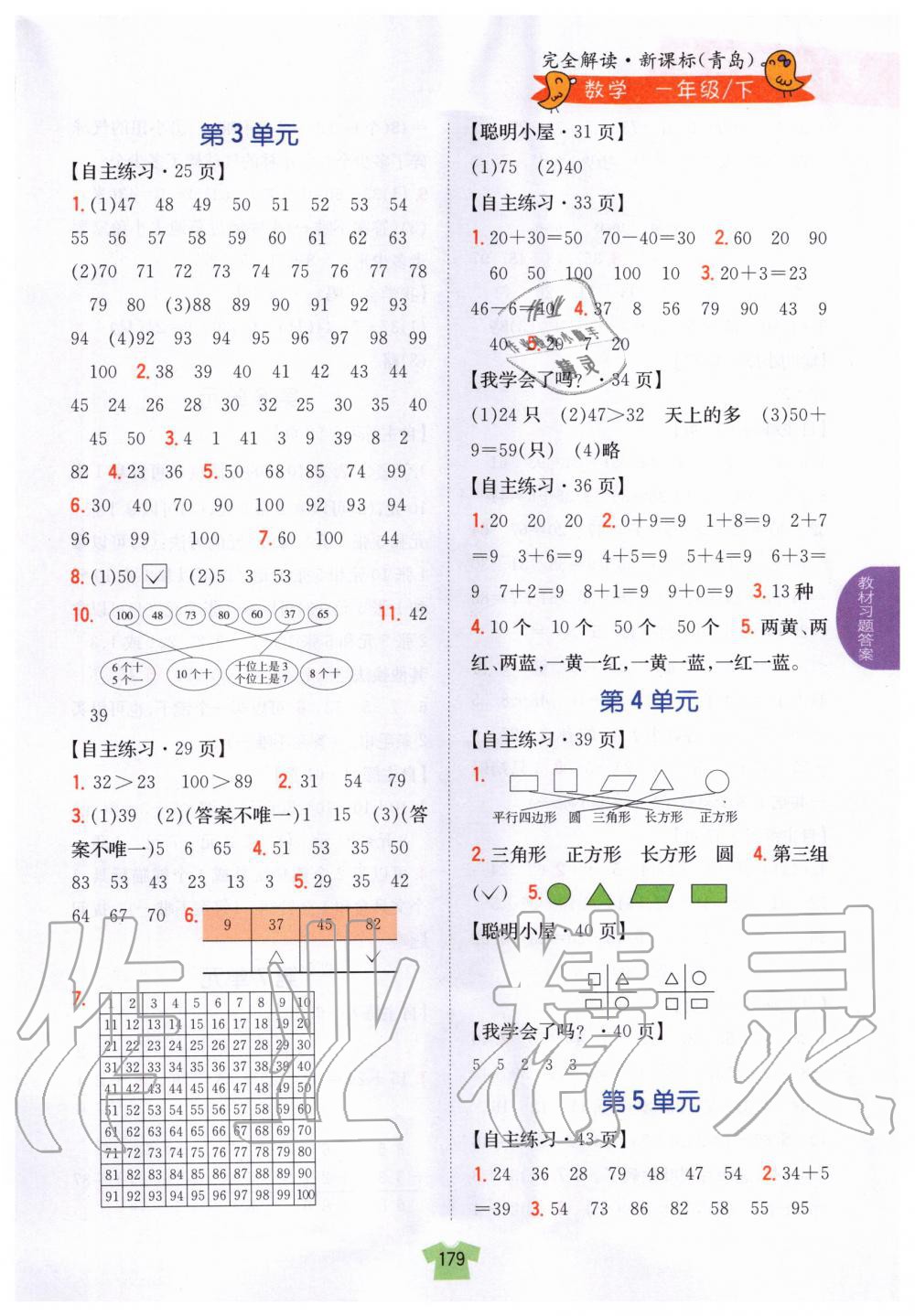 2020年課本一年級(jí)數(shù)學(xué)下冊青島版 第2頁