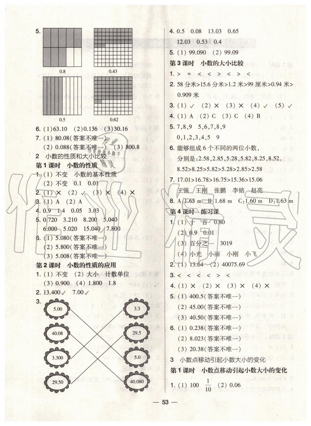 2020年北大綠卡四年級(jí)數(shù)學(xué)下冊(cè)人教版 第5頁(yè)