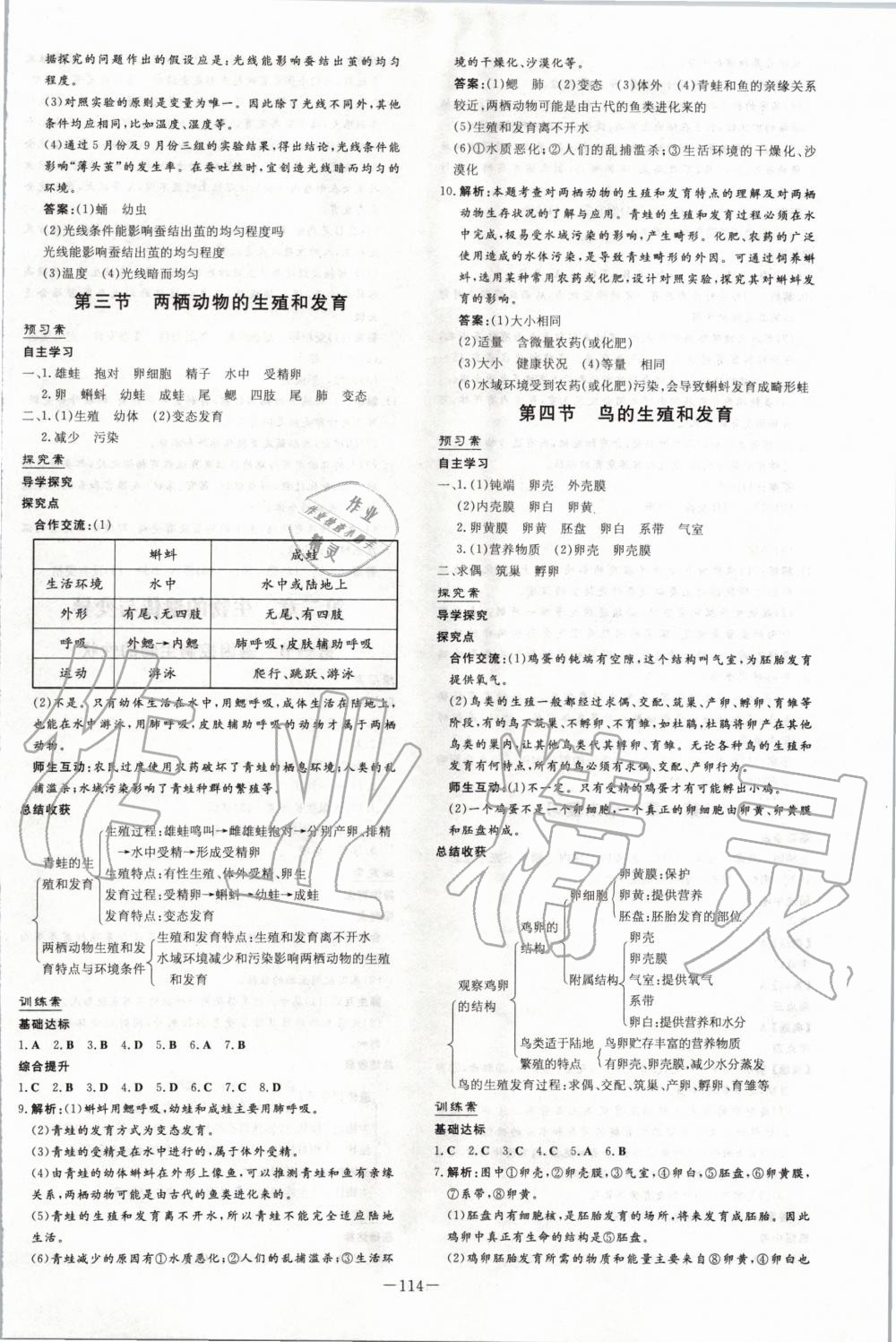 2020年初中同步學習導與練導學探究案八年級生物下冊人教版 第2頁