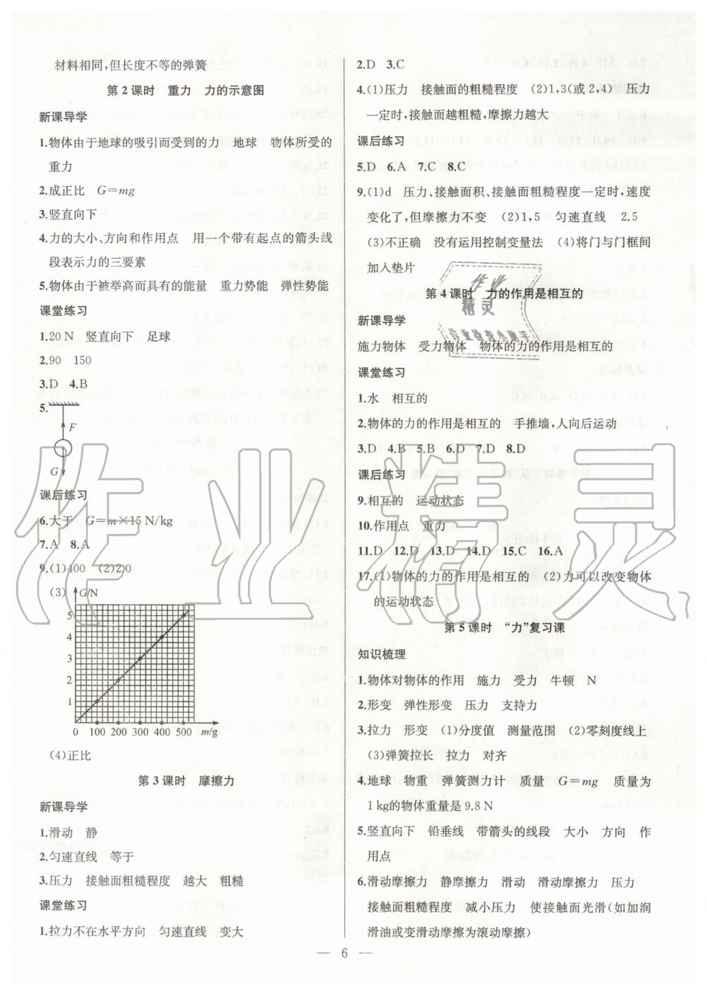 2020年金钥匙课时学案作业本八年级物理下册江苏版 第6页