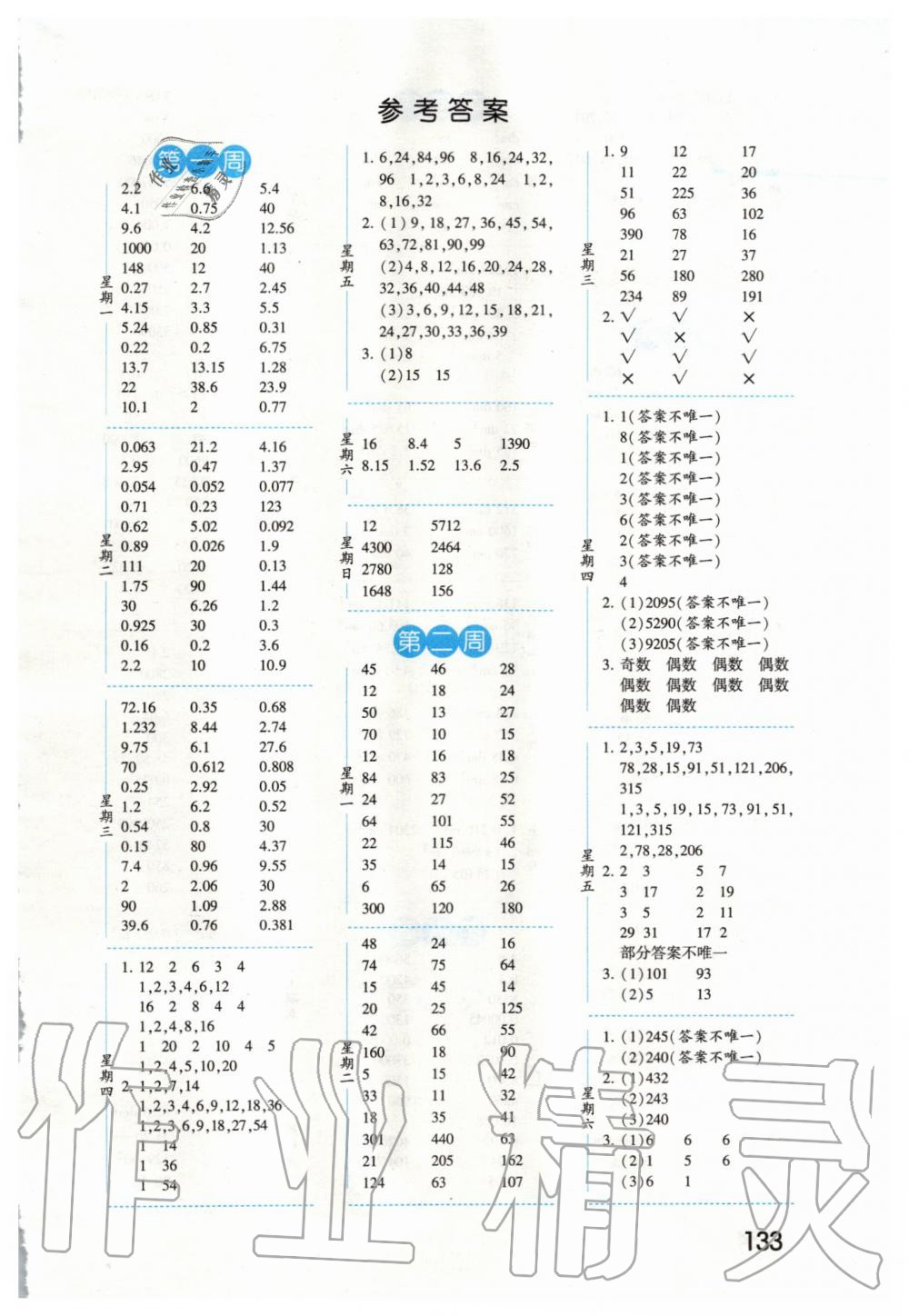 2020年經(jīng)綸學(xué)典口算達(dá)人五年級(jí)數(shù)學(xué)下冊(cè)人教版 第1頁(yè)