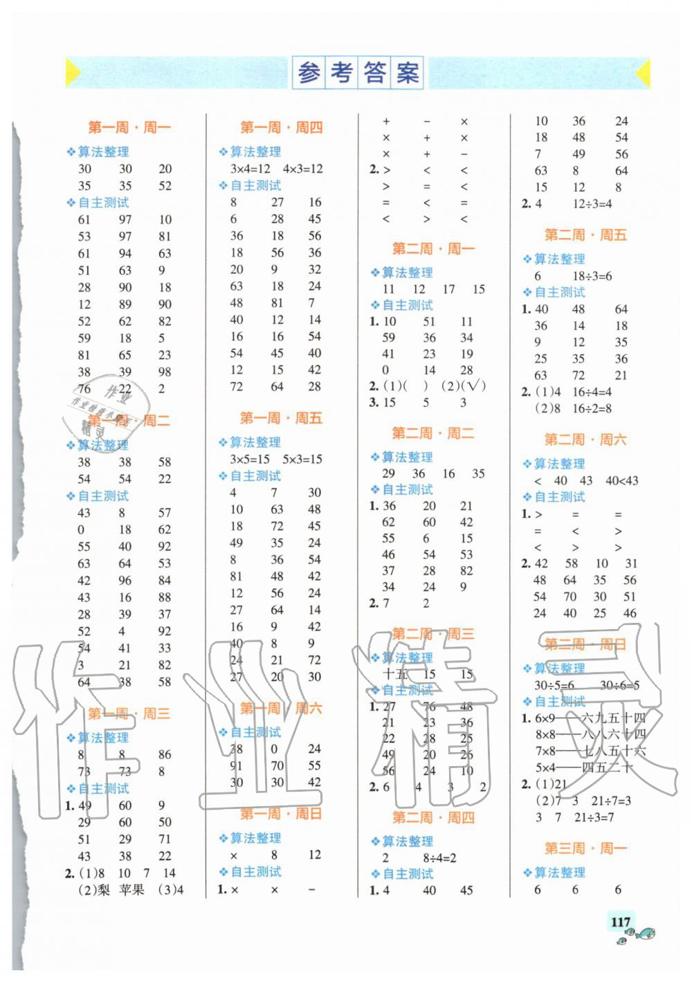 2020年小學(xué)學(xué)霸天天計(jì)算二年級下冊人教版 第1頁