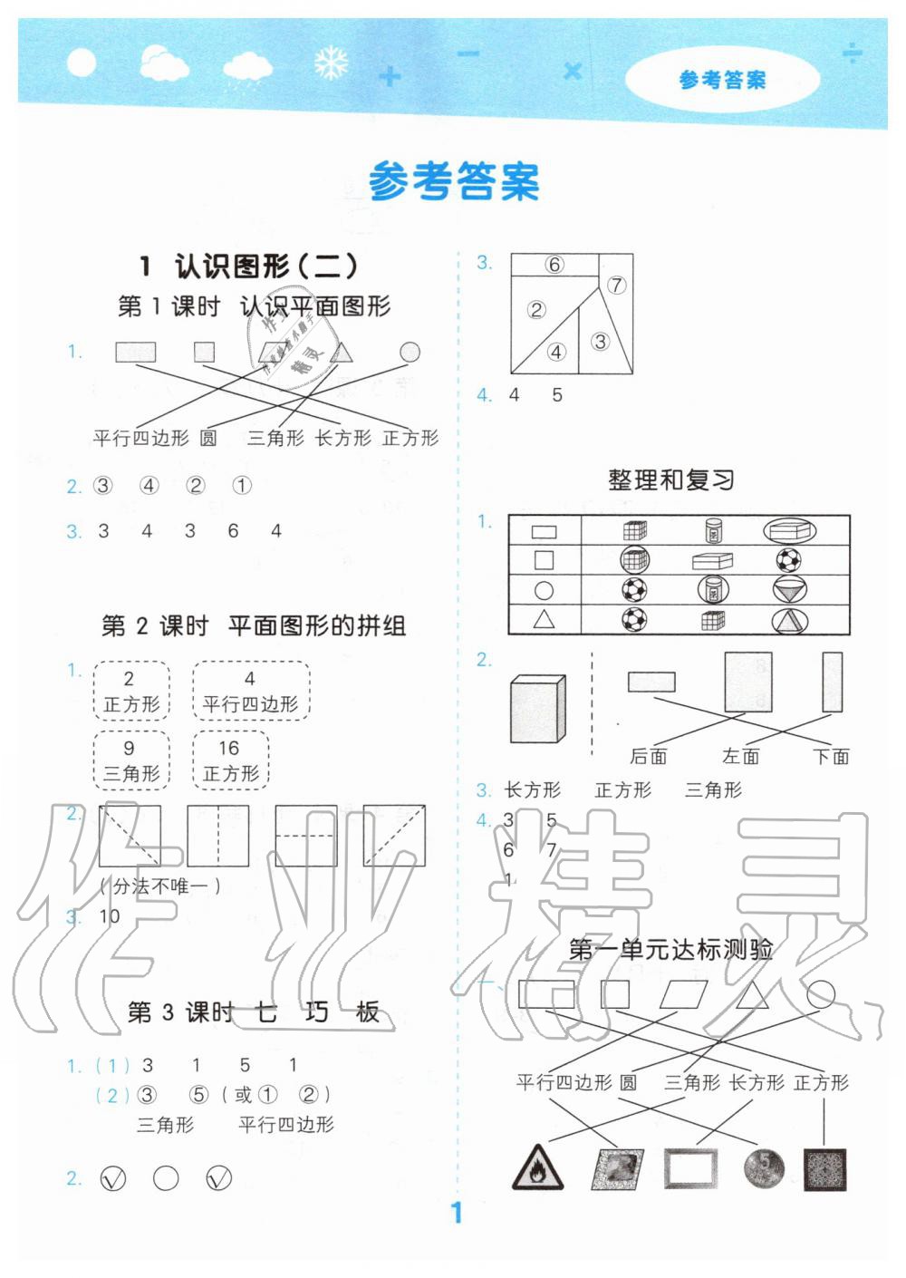 2020年小學(xué)口算大通關(guān)一年級(jí)數(shù)學(xué)下冊(cè)人教版 第1頁(yè)