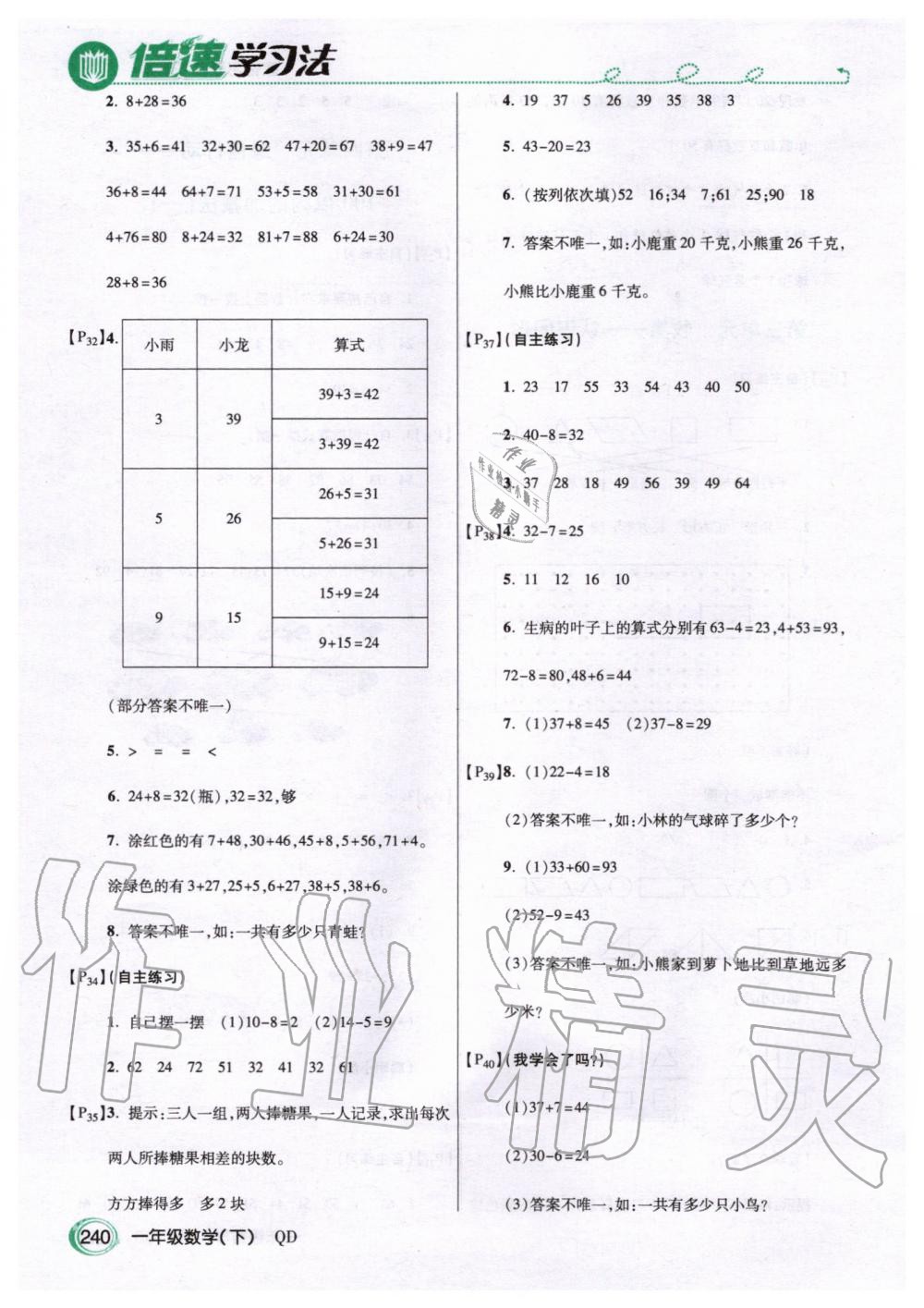 2020年課本一年級數(shù)學下冊青島版五四制 第4頁