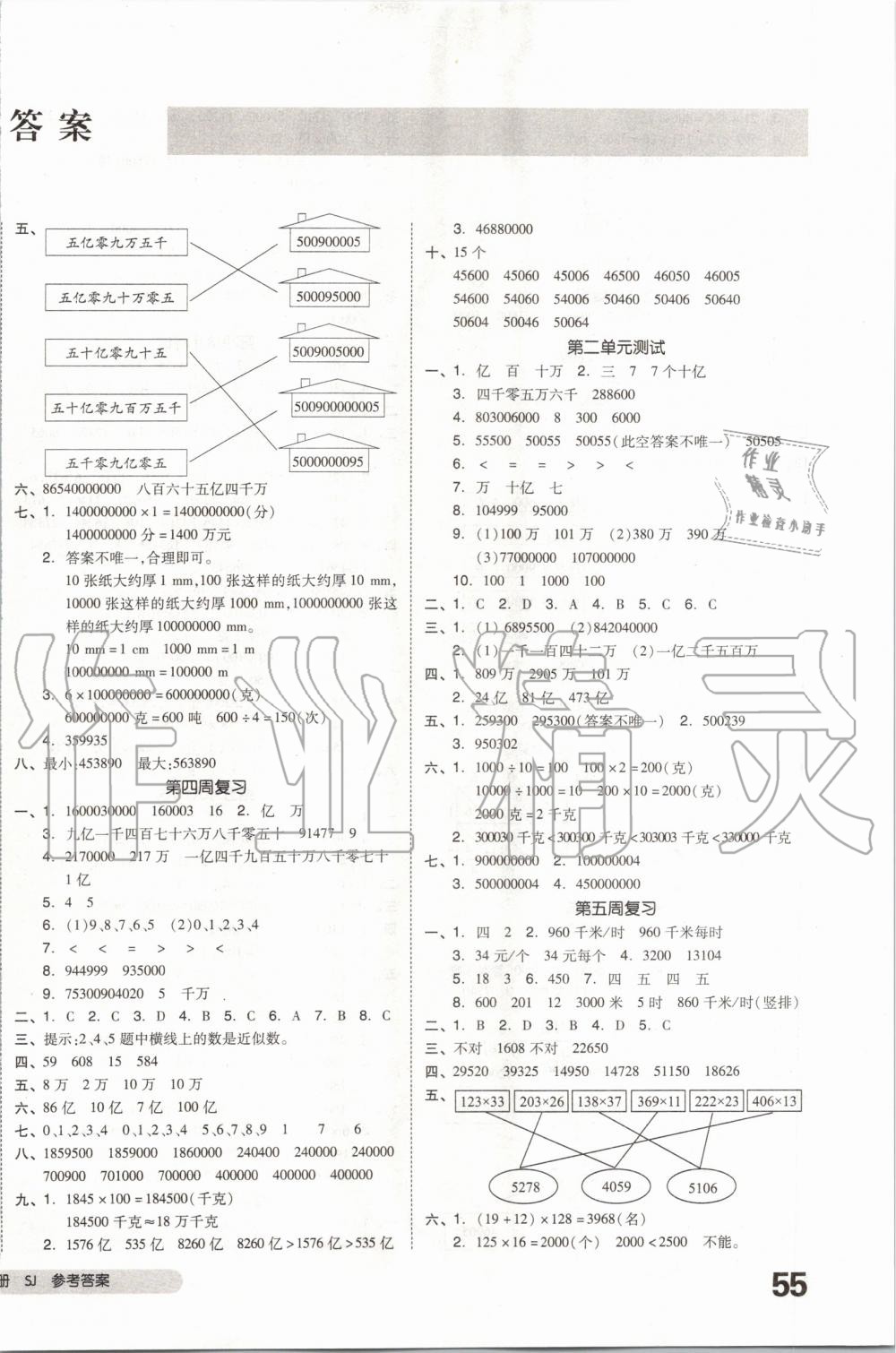 2020年全品小复习四年级数学下册苏教版 第2页