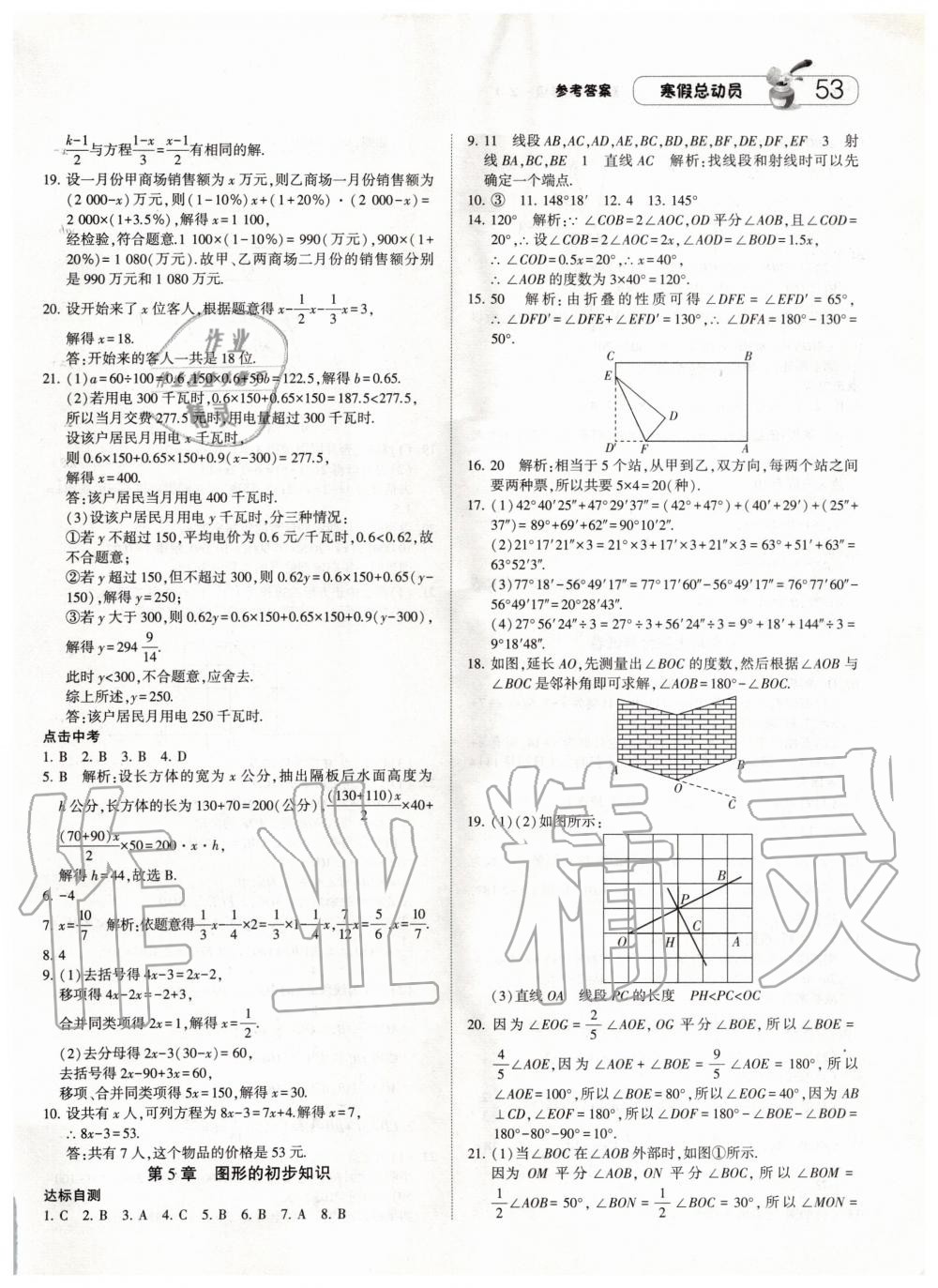 2020年經(jīng)綸學(xué)典寒假總動(dòng)員七年級(jí)數(shù)學(xué)浙教版 第3頁(yè)