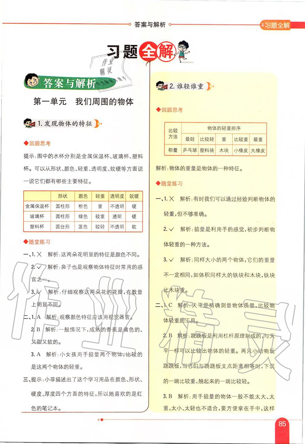 2020年小學(xué)教材全解一年級(jí)科學(xué)下冊(cè)教科版 第1頁(yè)