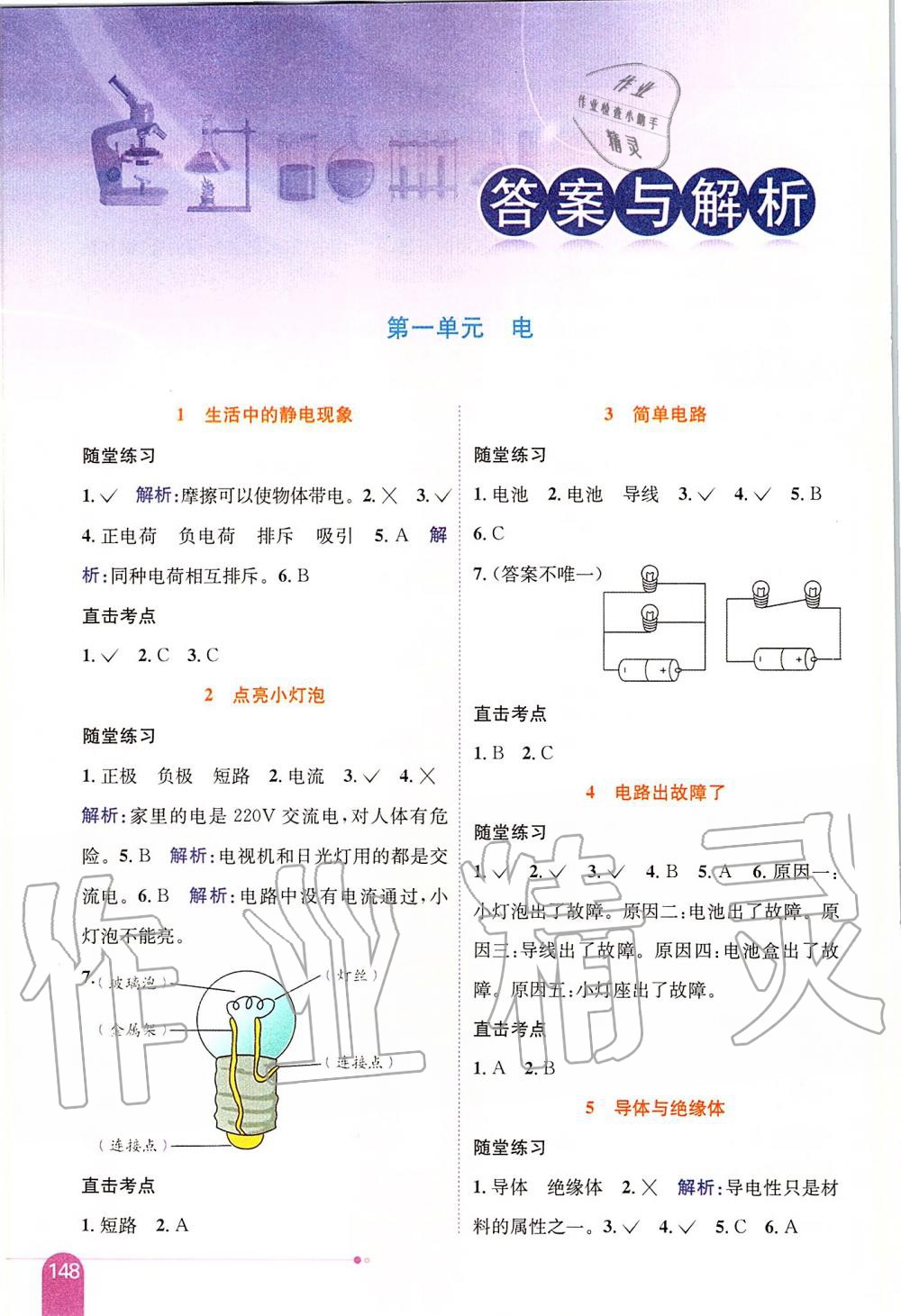 2020年小學(xué)教材全解四年級科學(xué)下冊教科版 第1頁