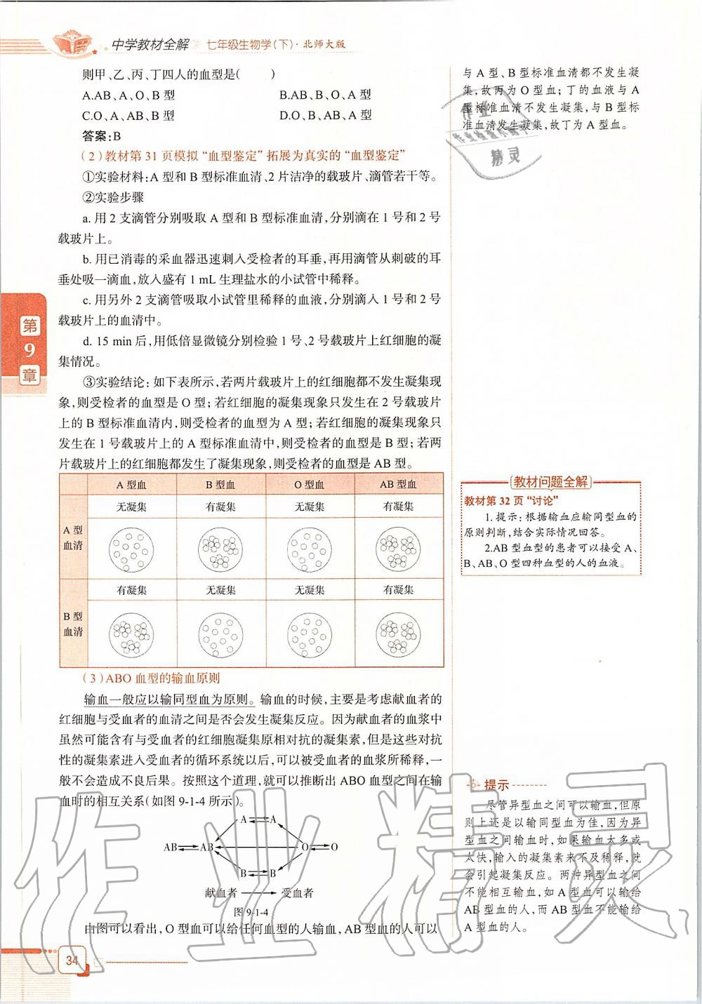 2020年課本七年級生物學下冊北師大版 第34頁