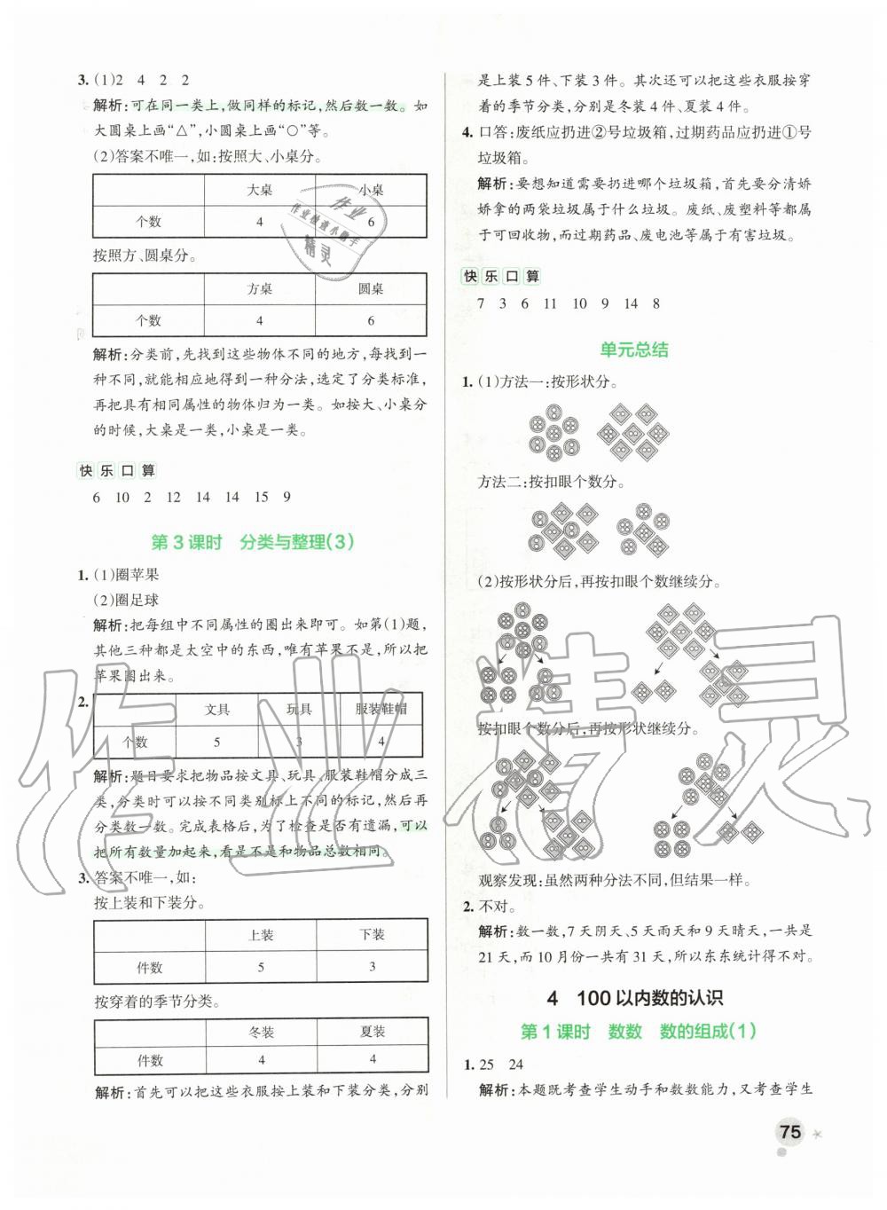 2020年小学学霸作业本一年级数学下册人教版 第7页