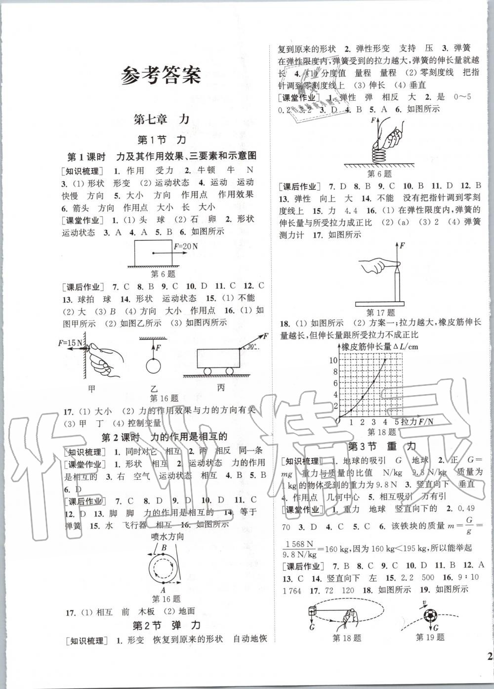 2020年通城學(xué)典課時(shí)作業(yè)本八年級物理下冊人教版 第1頁