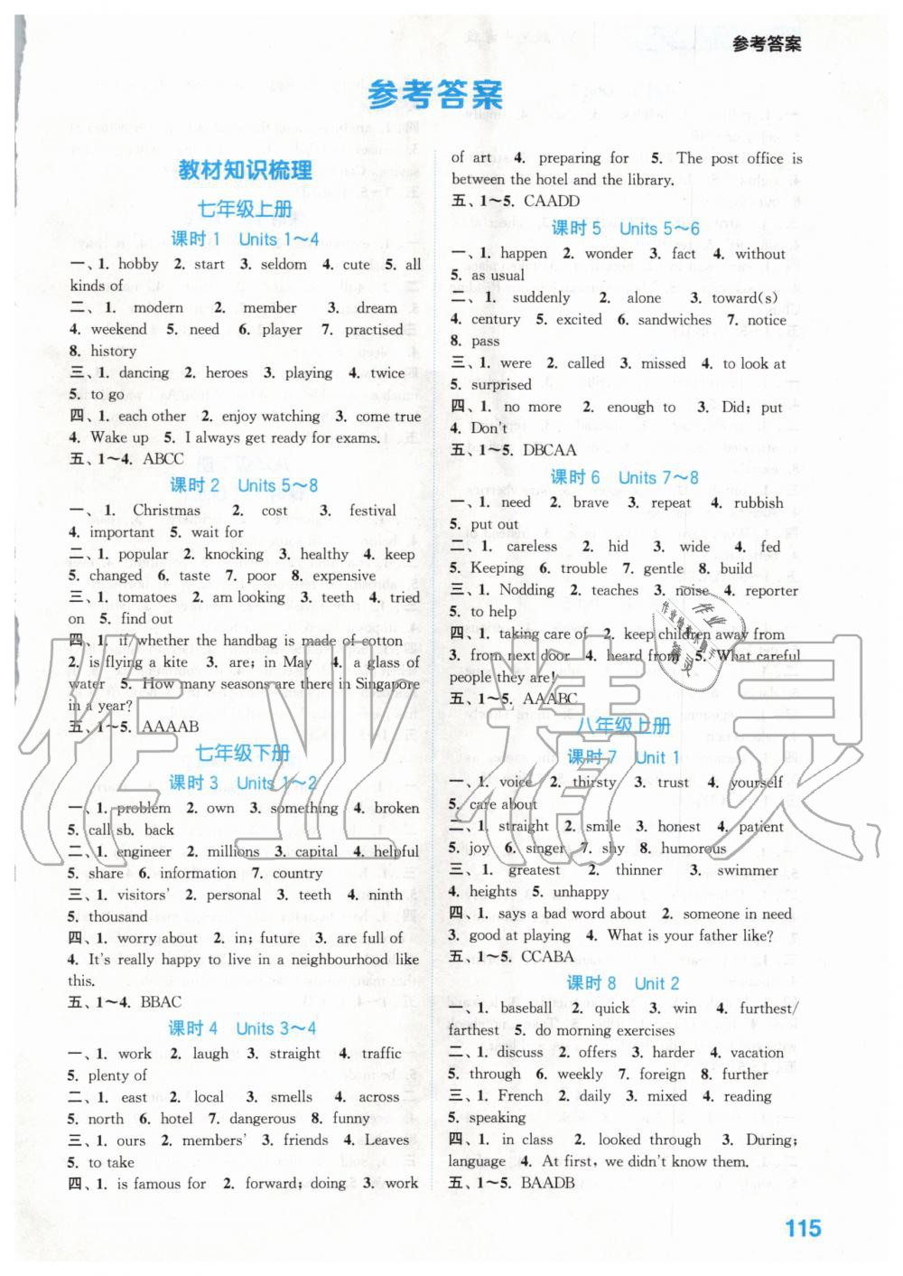 2020年初中英語(yǔ)默寫(xiě)能手中考版譯林版 第1頁(yè)