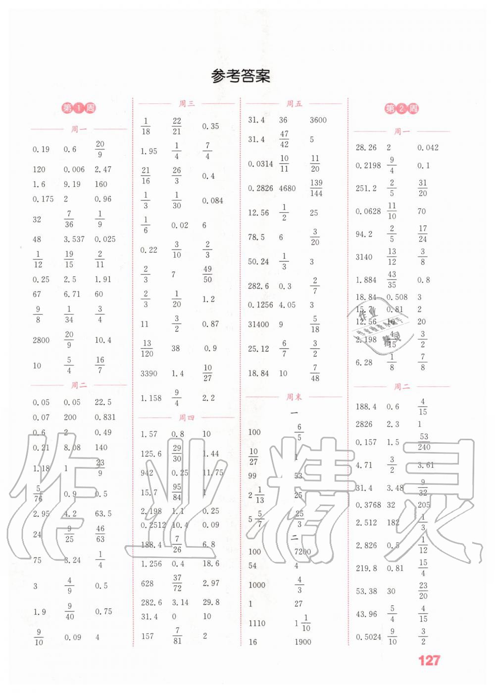 2020年通城學(xué)典小學(xué)數(shù)學(xué)計算能手六年級下冊蘇教版江蘇專用 第1頁