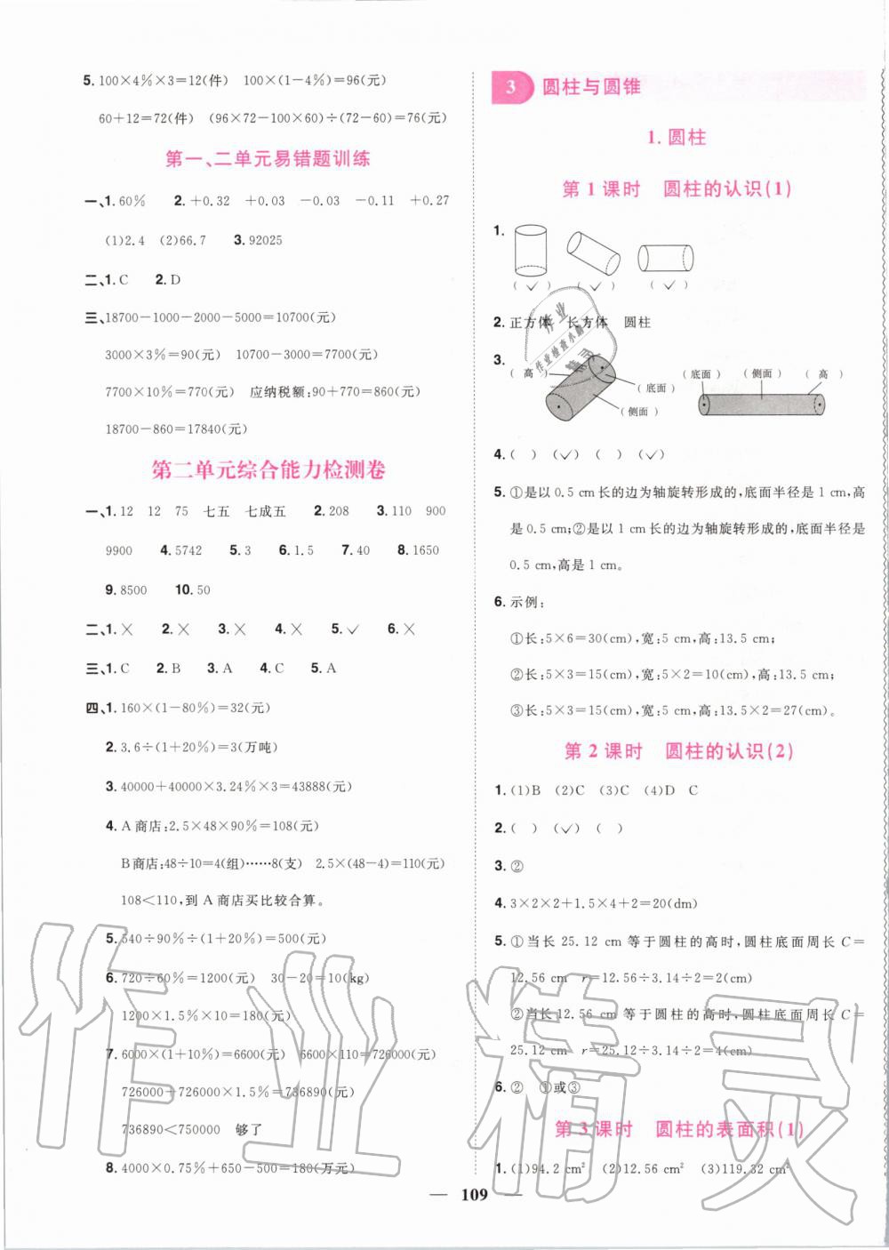 2020年阳光同学课时优化作业六年级数学下册人教版 第3页