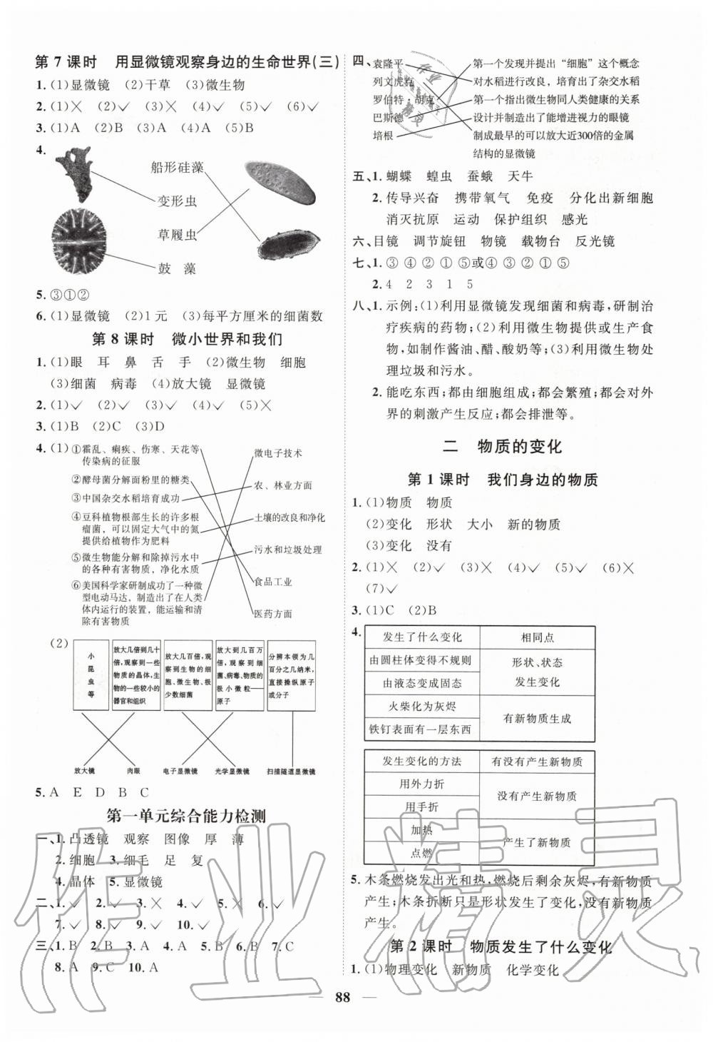 2020年陽光同學(xué)課時優(yōu)化作業(yè)六年級科學(xué)下冊教科版 第2頁