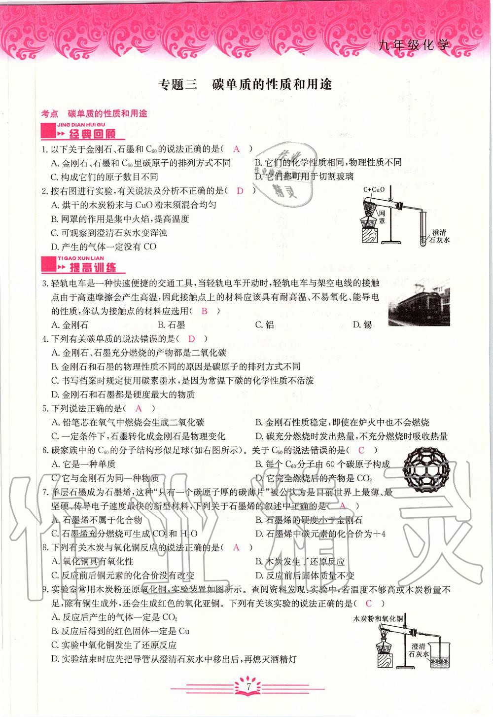 2020年新观察中考化学元调复习专题 第7页