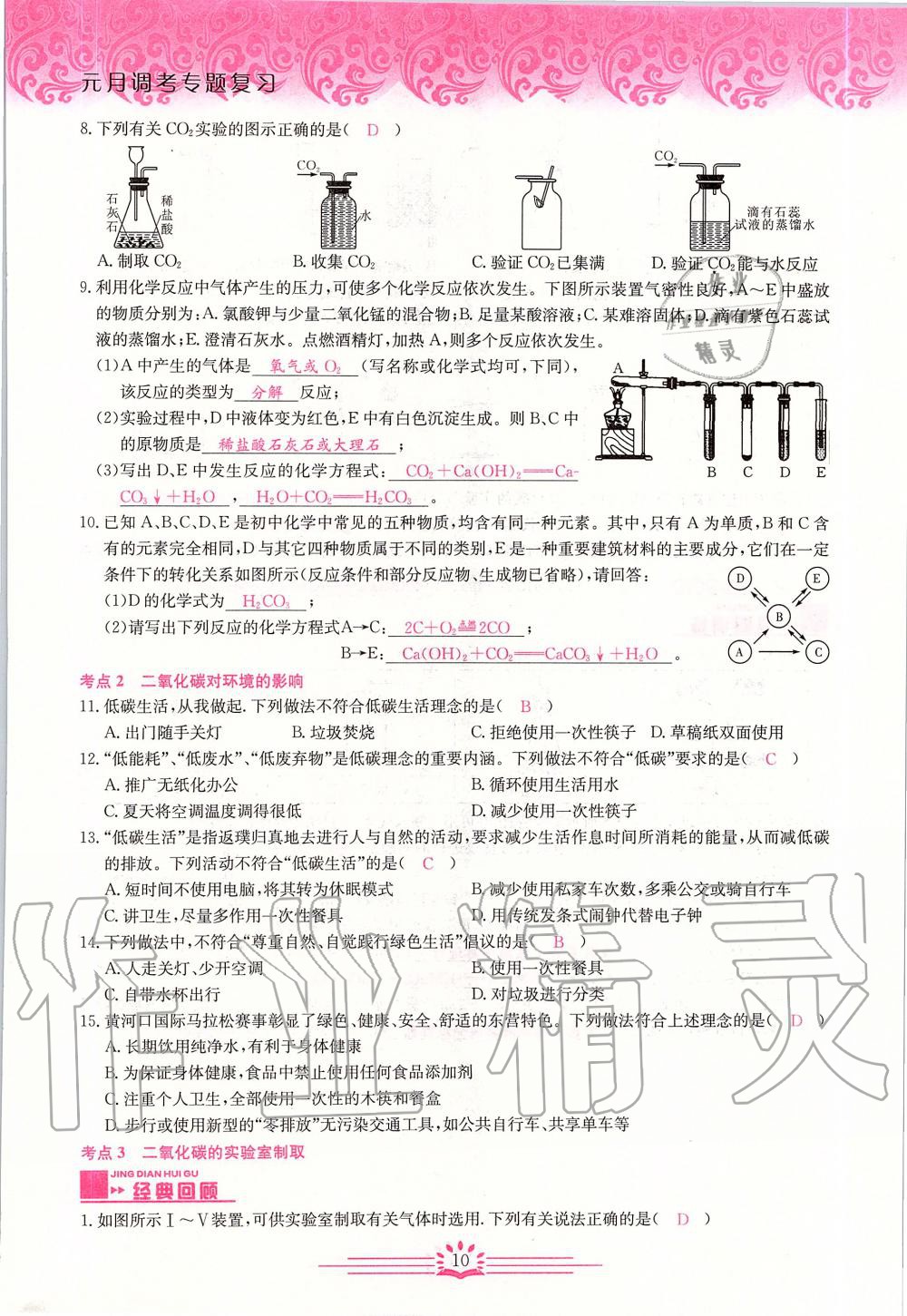 2020年新观察中考化学元调复习专题 第10页