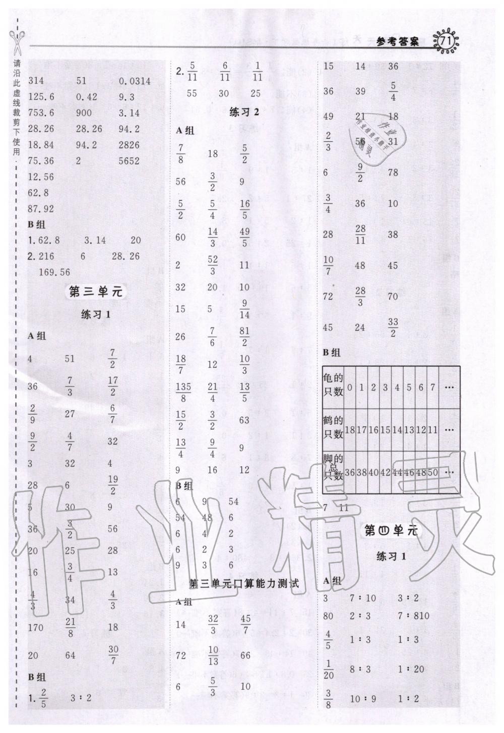 2020年星級口算天天練六年級數(shù)學(xué)下冊蘇教版 第3頁