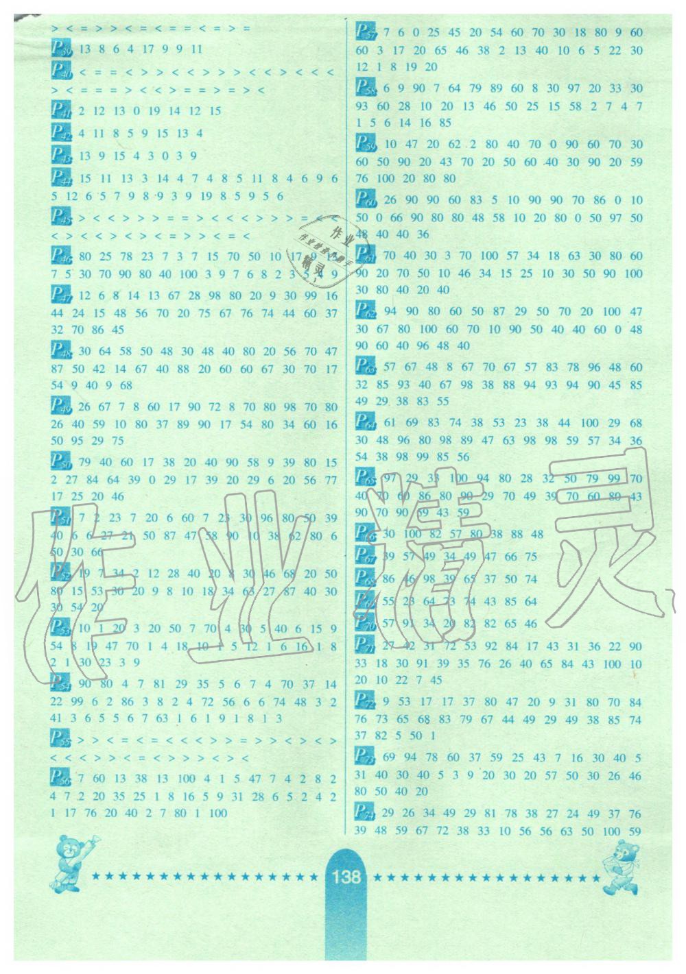 2020年数学口算题卡一年级下册人教版河北少年儿童出版社 第2页