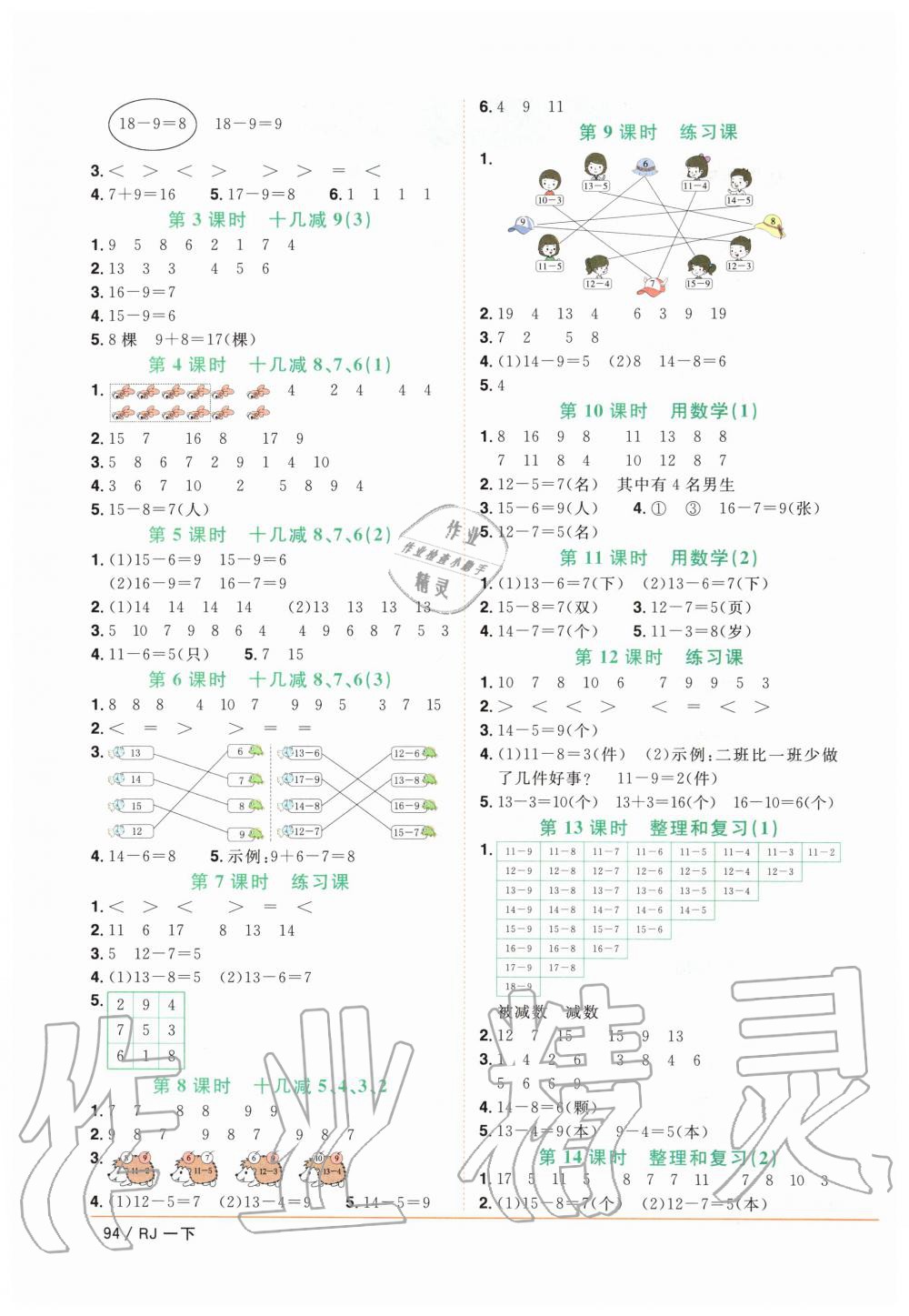 2020年陽光同學(xué)課時(shí)優(yōu)化作業(yè)一年級(jí)數(shù)學(xué)下冊(cè)人教版 第2頁