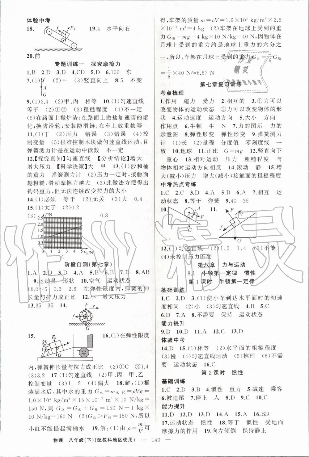 2020年原創(chuàng)新課堂八年級(jí)物理下冊(cè)教科版 第2頁