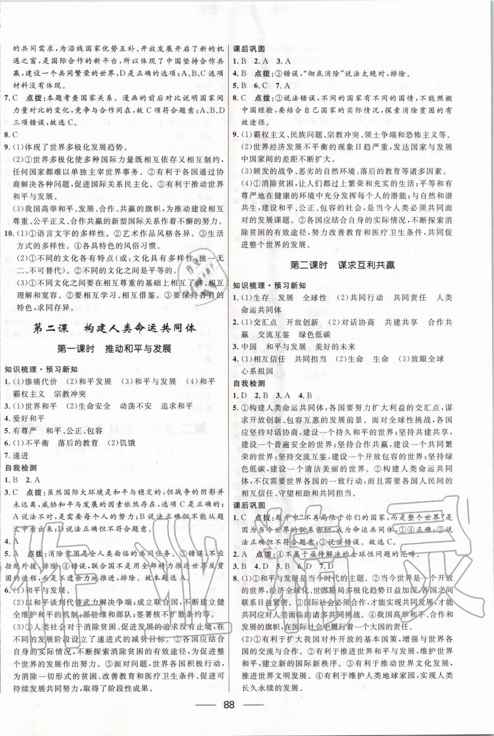 2020年奪冠百分百新導(dǎo)學(xué)課時(shí)練九年級(jí)道德與法治下冊(cè)人教版 第2頁(yè)