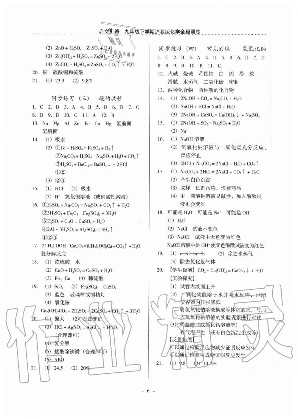 2020年启文引路九年级化学下学期沪教版 第6页