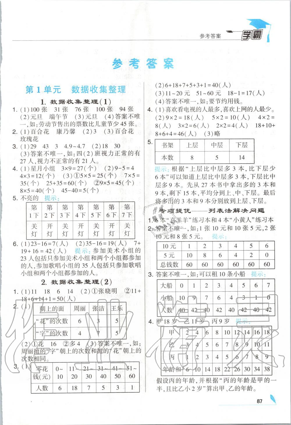 2020年经纶学典学霸二年级数学下册人教版 第1页