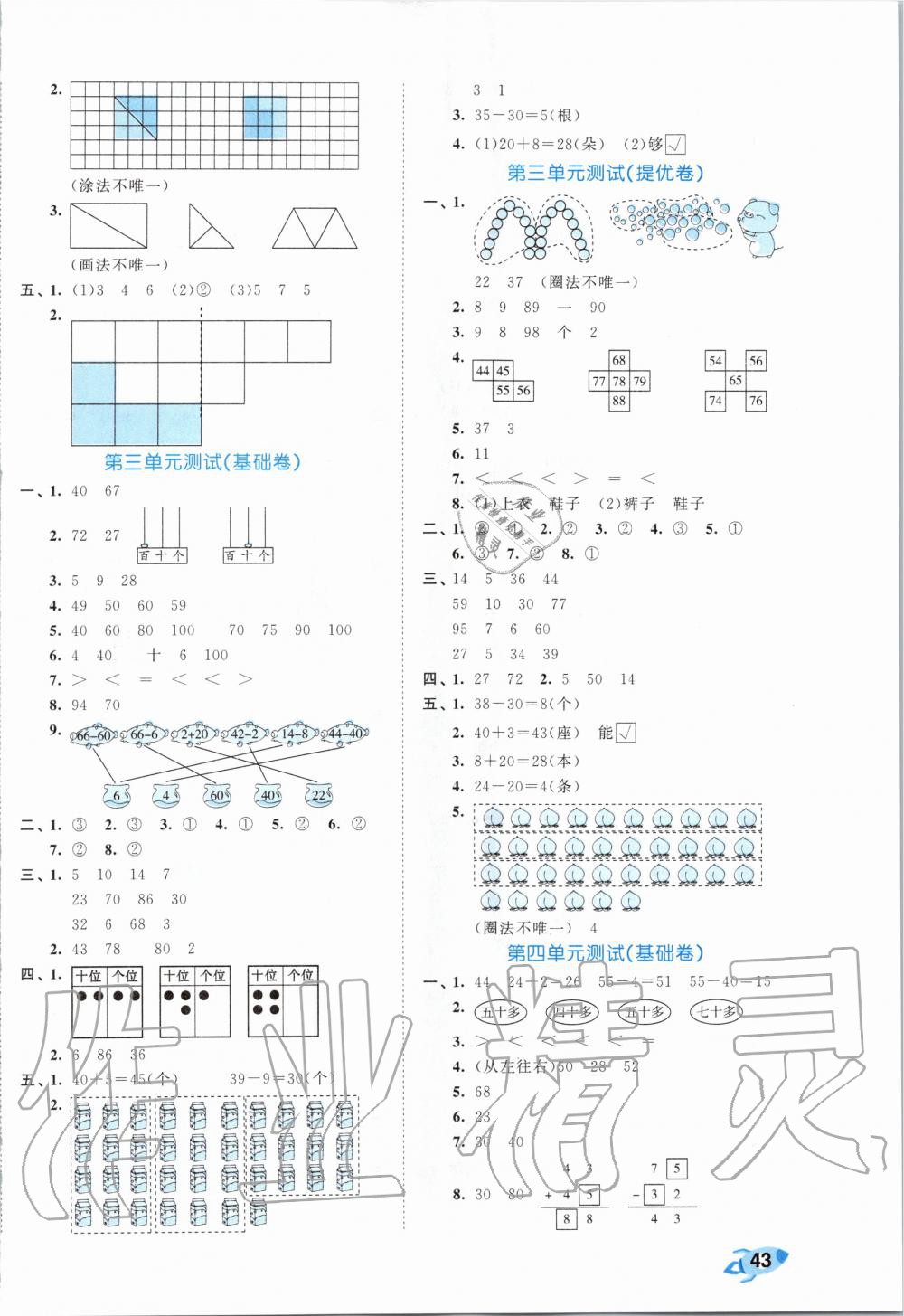 2020年53全優卷小學數學一年級下冊蘇教版 第2頁