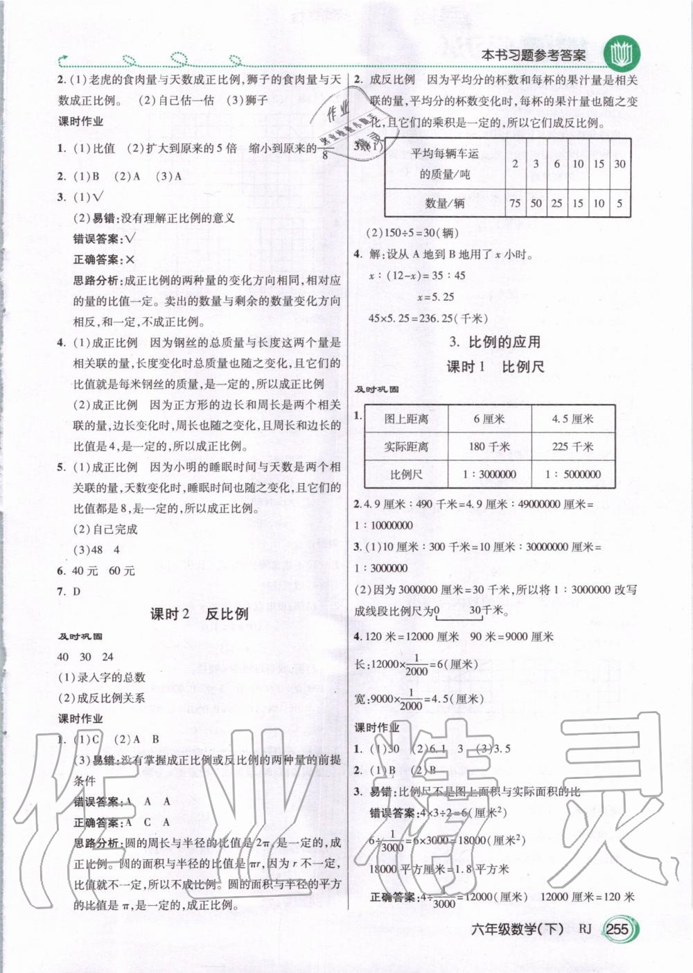 2020年倍速學(xué)習(xí)法六年級(jí)數(shù)學(xué)下冊(cè)人教版 第6頁(yè)