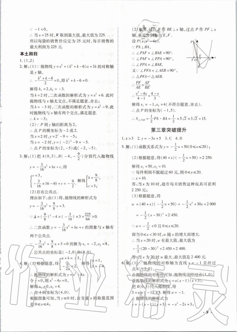 2020年本土攻略精准复习方案九年级数学全一册 第9页