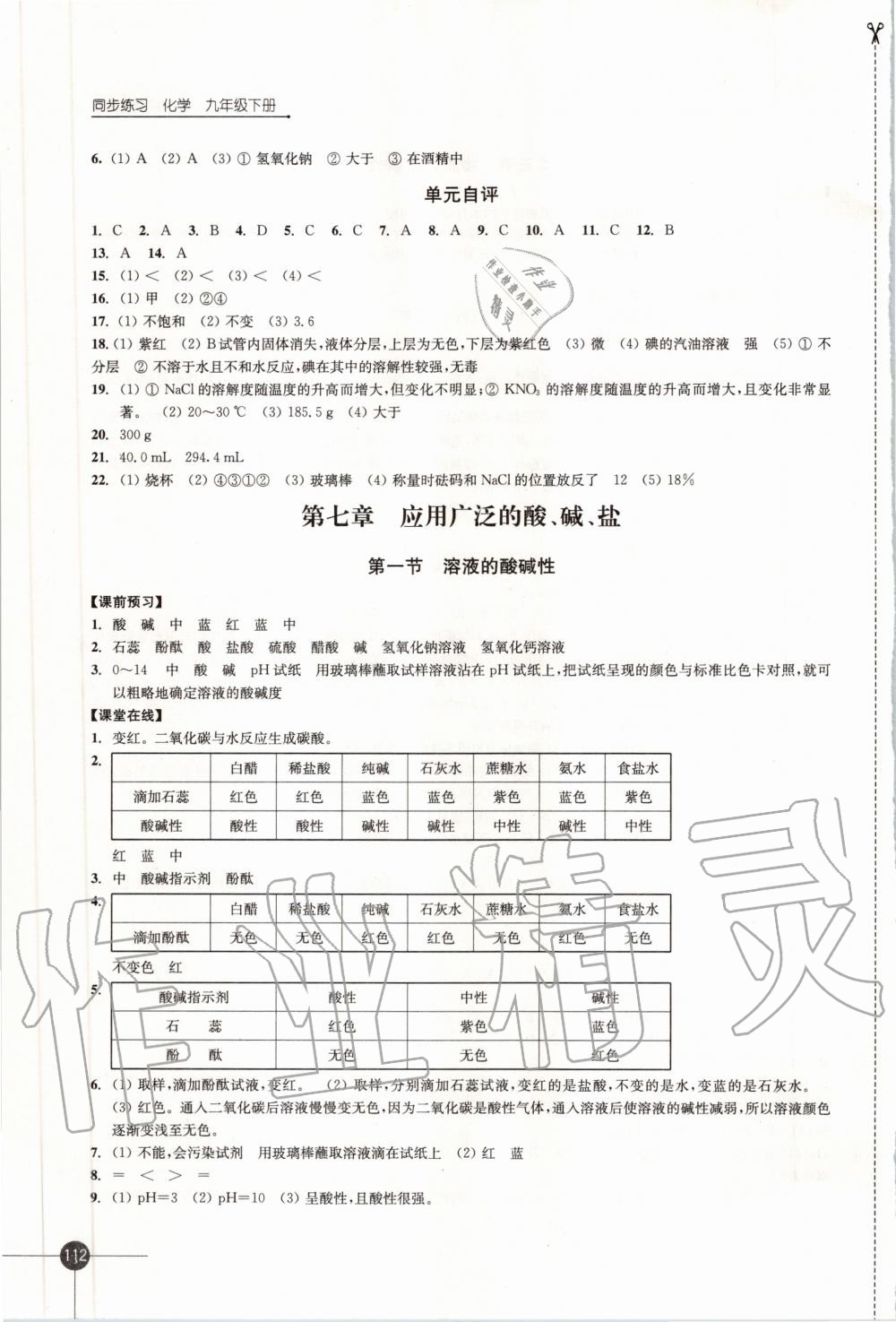 2020年同步练习九年级化学下册沪教版江苏凤凰科学技术出版社 第4页