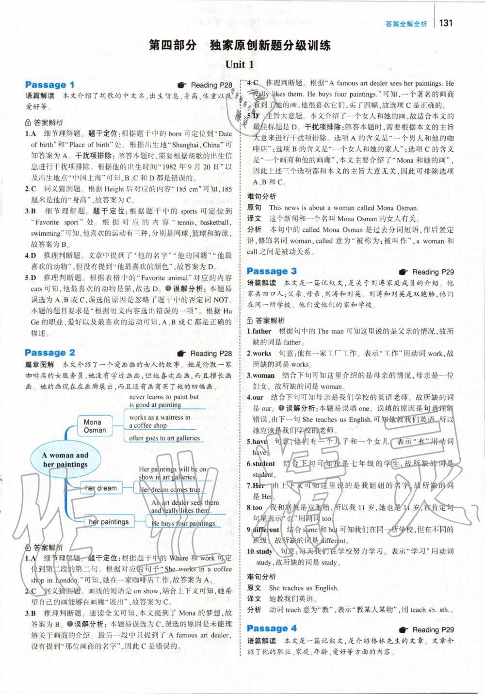 2019年53English首字母填空任務(wù)型閱讀完形填空與閱讀理解七年級(jí) 第5頁(yè)