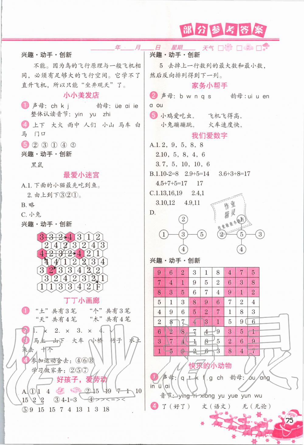 2020年寒假作业一年级合订本中国地图出版社 第2页