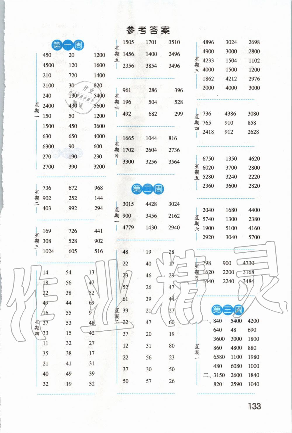 2020年經(jīng)綸學(xué)典口算達(dá)人三年級數(shù)學(xué)下冊江蘇版 第1頁