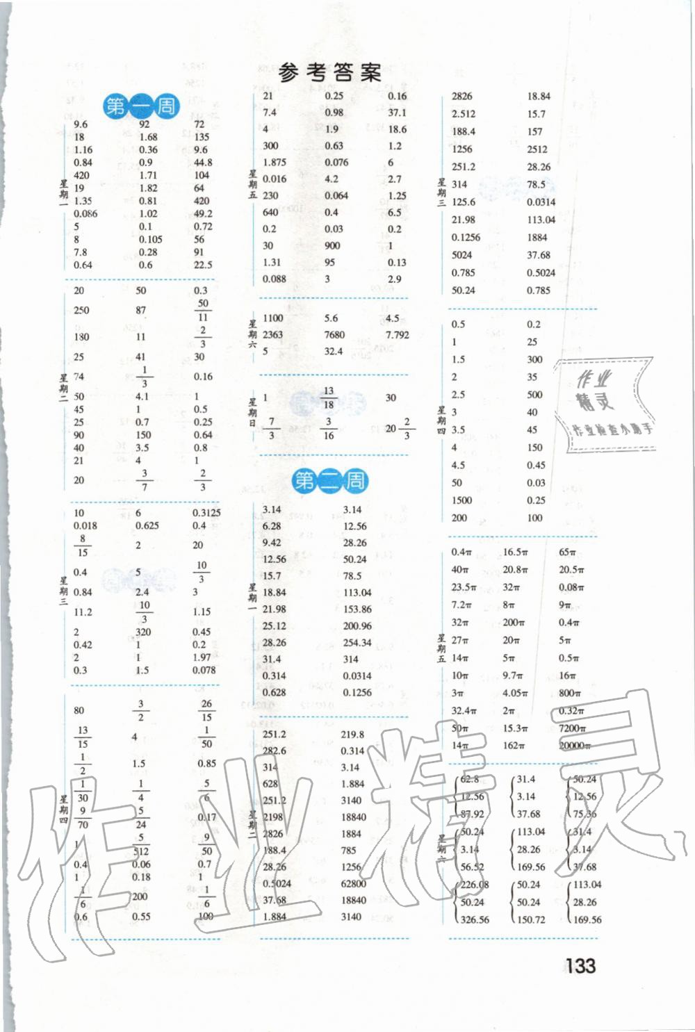 2020年經(jīng)綸學(xué)典口算達(dá)人六年級數(shù)學(xué)下冊江蘇版 第1頁