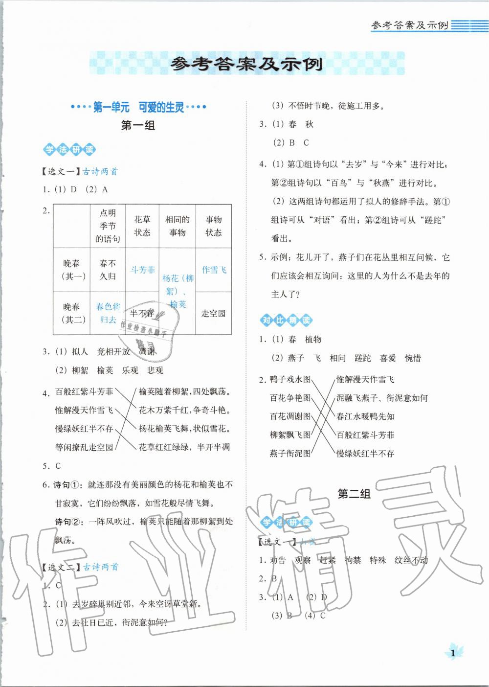 2020年魔卡閱讀目標(biāo)訓(xùn)練法三年級語文下冊人教版 第1頁