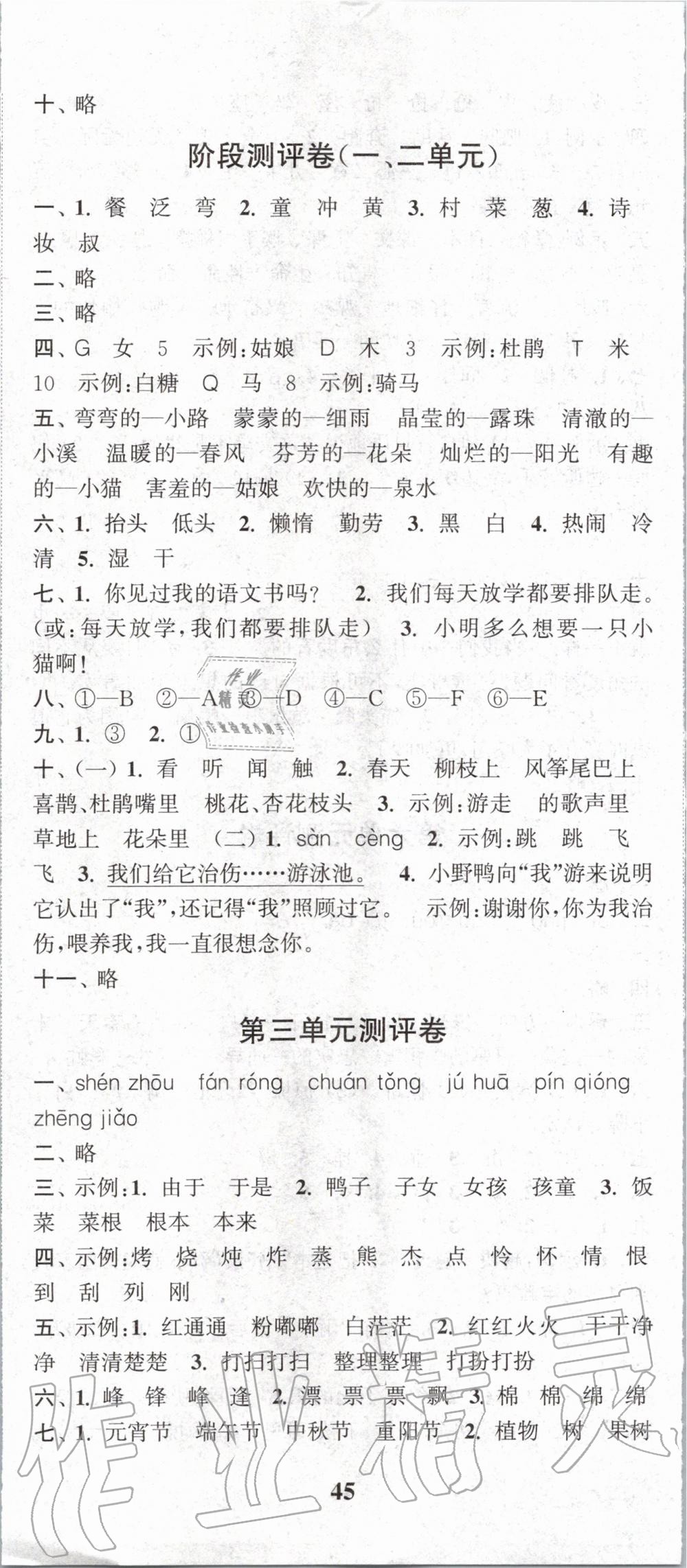 2020年通城學(xué)典小學(xué)全程測(cè)評(píng)卷二年級(jí)語(yǔ)文下冊(cè)人教版江蘇專用 第2頁(yè)