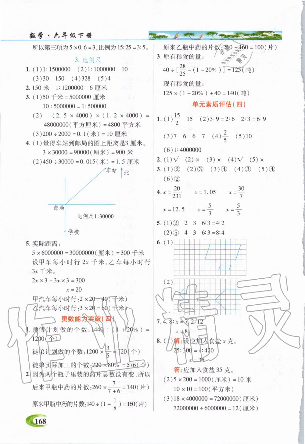 2020年世紀(jì)英才引探練創(chuàng)英才教程六年級數(shù)學(xué)下冊蘇教版 第7頁