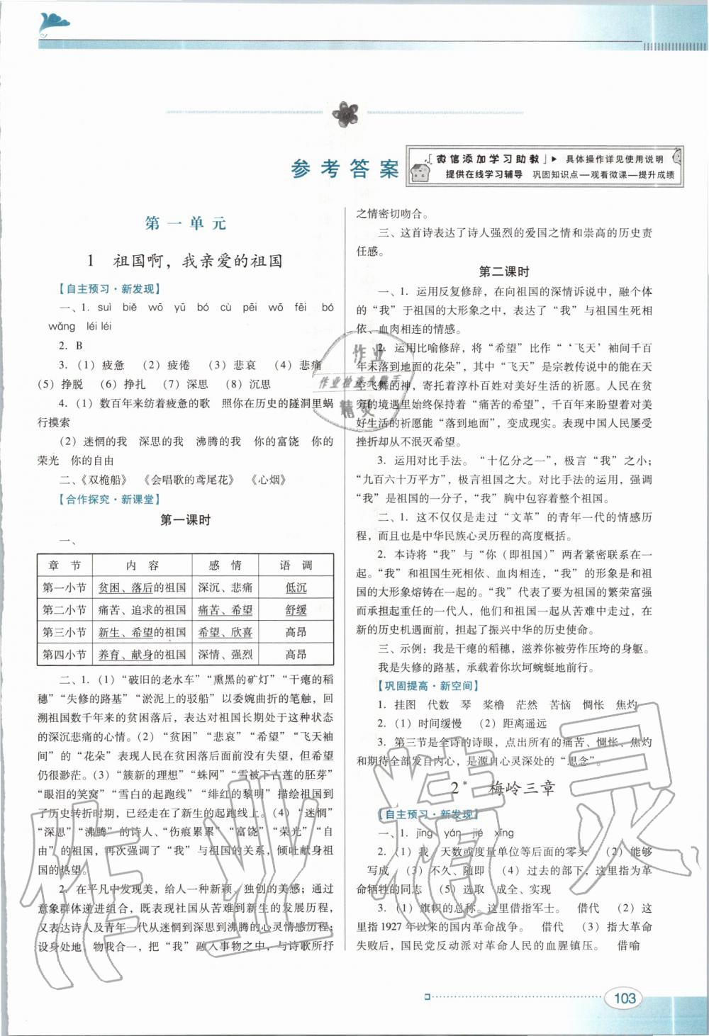 2020年南方新课堂金牌学案九年级语文下册人教版 第1页