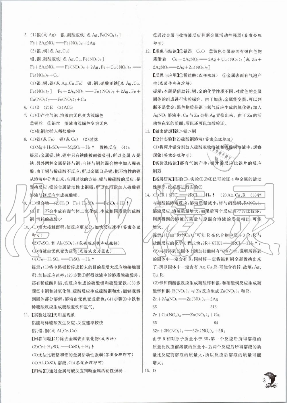 2020年实验班提优训练九年级化学下册人教版 第3页