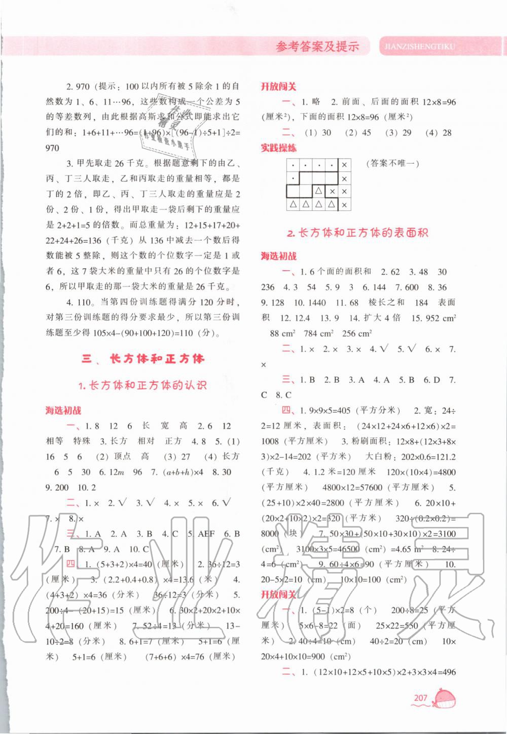 2020年尖子生题库五年级数学下册人教版 第5页